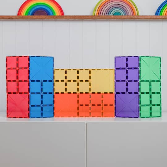 Connetix® Rainbow Square Magnetic Tiles Kit